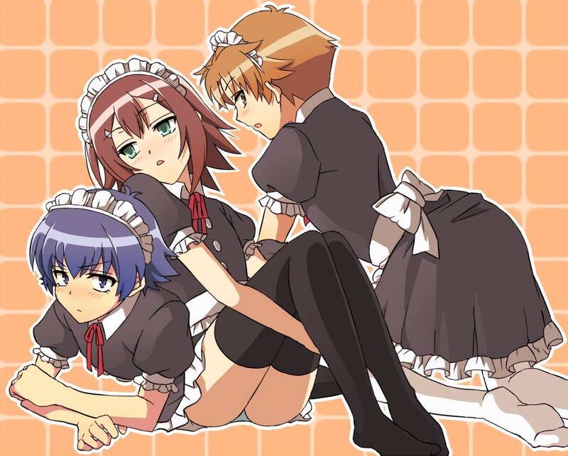 three maids in uniform