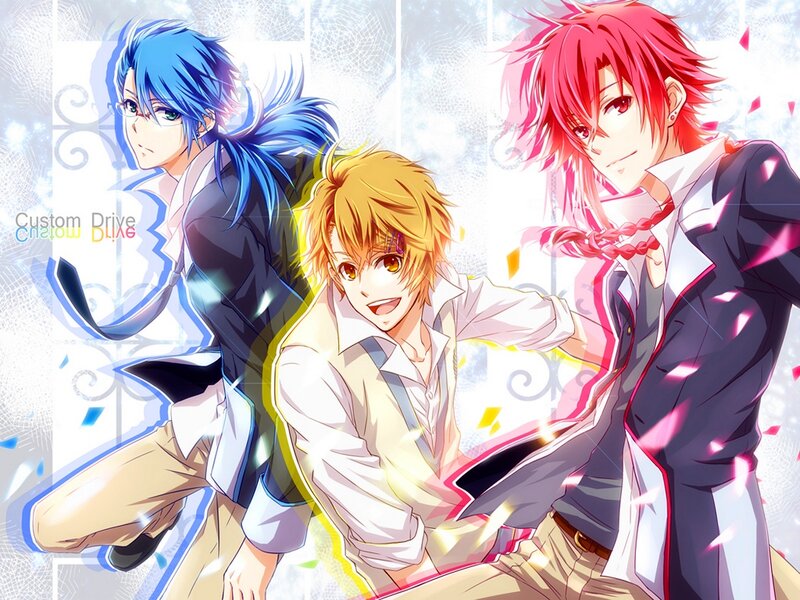 Three Male Anime Characters — Blue, Energetic