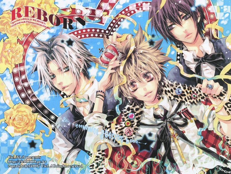 Three Male Anime Characters — Blue