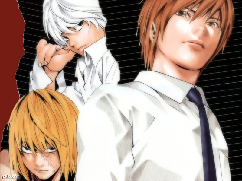 Three Male Anime Characters — White, Dramatic, Manga