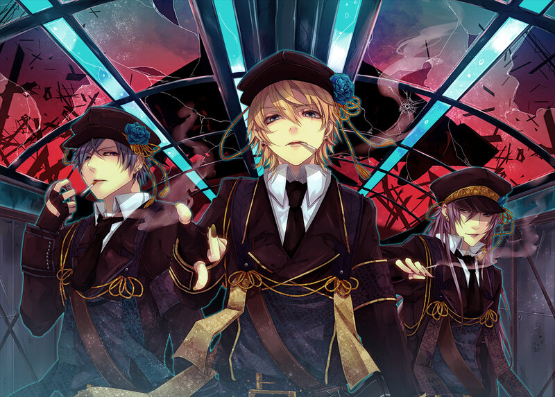 Three Male Characters in Uniforms