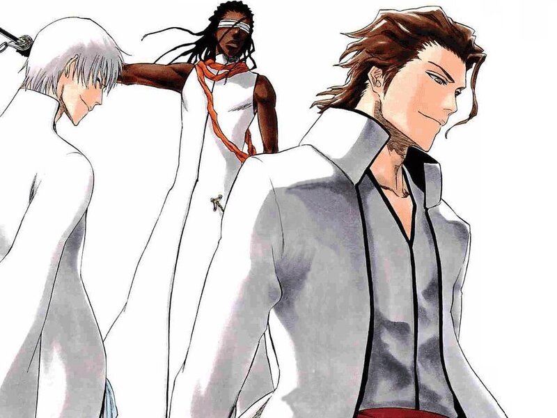 Three Male Characters — White, Serious