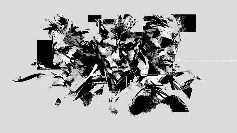 Three Male Faces — Black