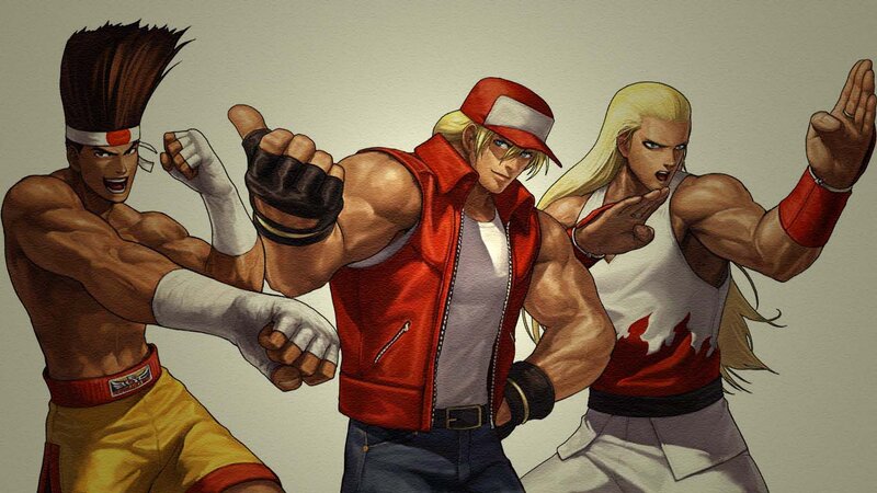 Three Male Fighters — Red, Aggressive