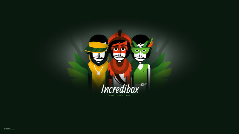 Three Masked Characters — Green