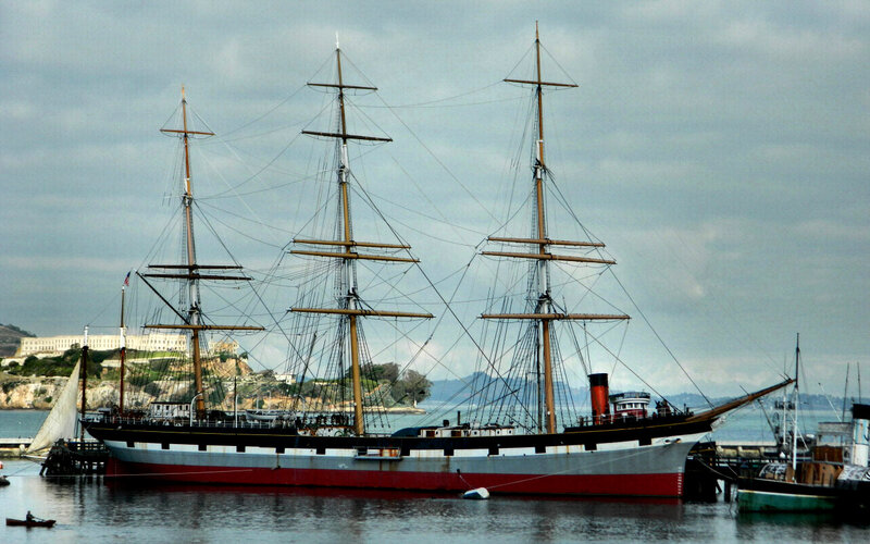 Three-masted Ship — Gray