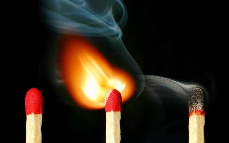 Three Matches with Flame