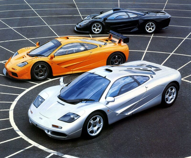 Three McLaren F1 supercars