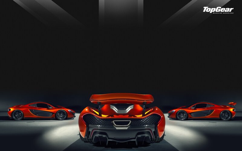Three McLaren P1 cars in studio