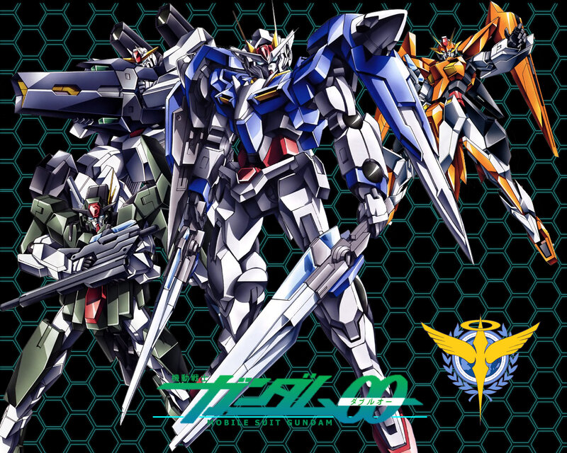 Three Mechs in Formation — Blue, Dramatic