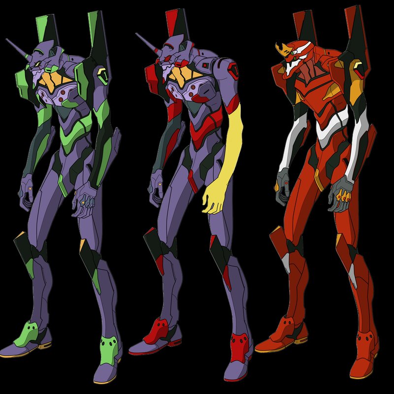 Three Mechs in Profile