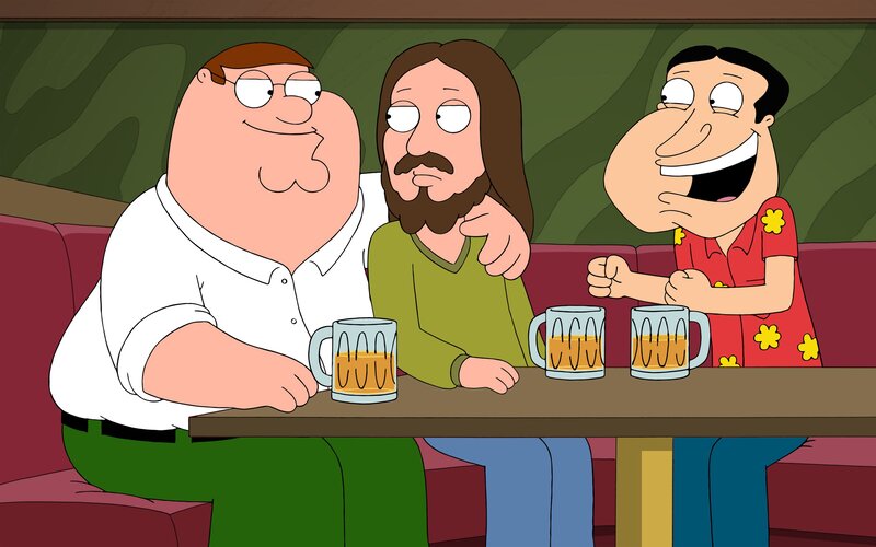 Three Men at a Bar — Red, Lighthearted