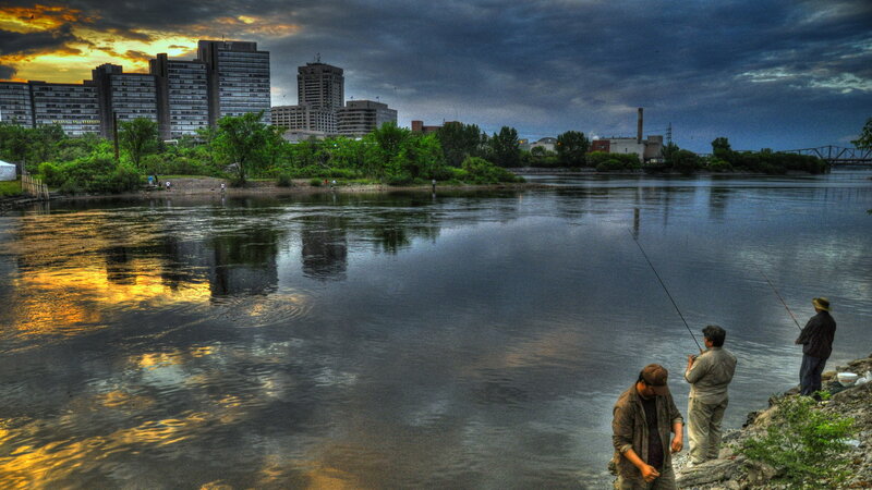 Three Men Fishing