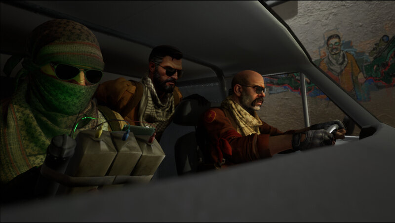 Three Men in a Car — Gray