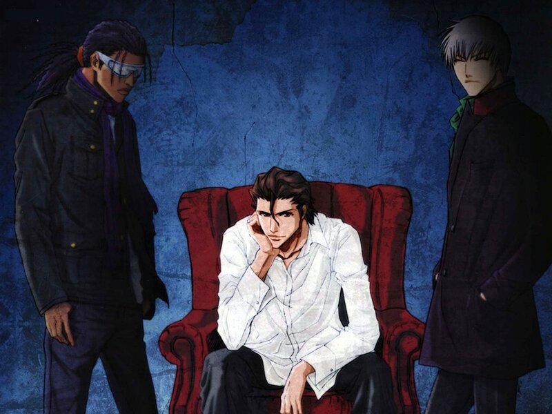 Three Men in a Room — Blue