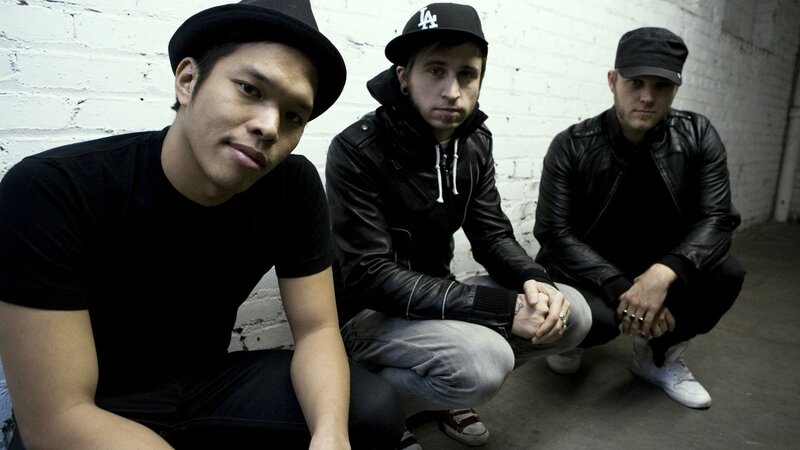 Three Men in Black Clothing — Serious, Photograph