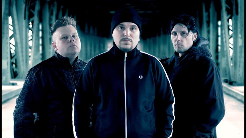 three men in black jackets