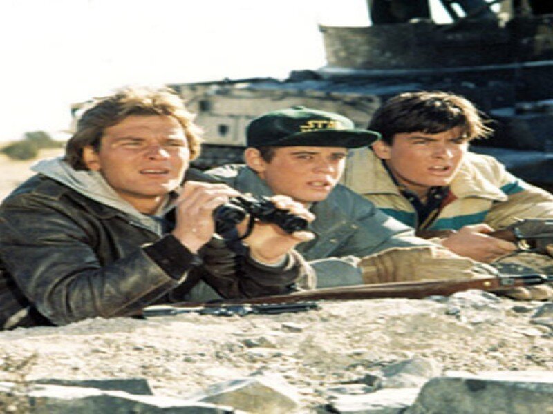 Three Men in Combat — Brown