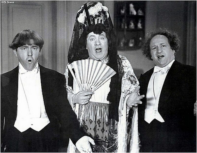 Three Men in Costumes — Black