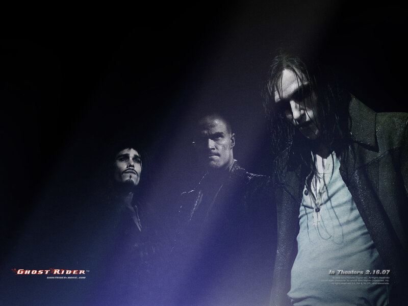 Three Men in Dark Clothing — Black, Dramatic
