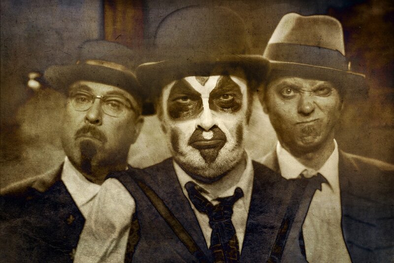 Three Men in Hats — Sepia