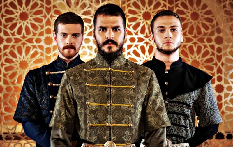 Three Men in Historical Clothing — Gold