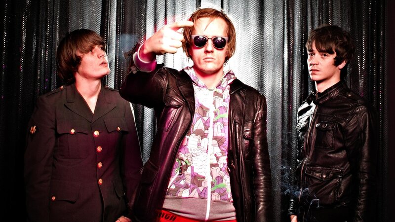 Three Men in Leather Jackets — Black, Dramatic, Photograph, Sunglasses, Smoke