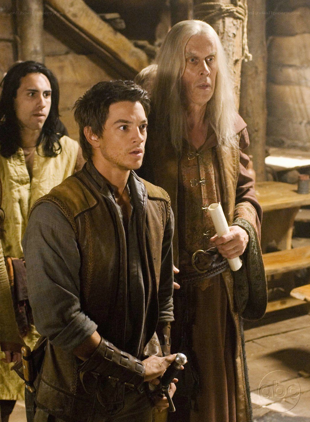 Three men in medieval setting