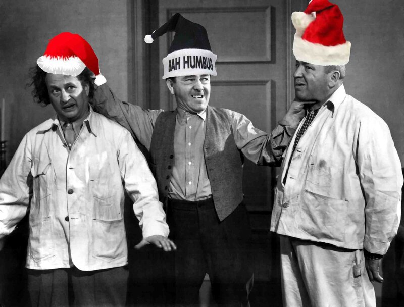 Three Men in Santa Hats