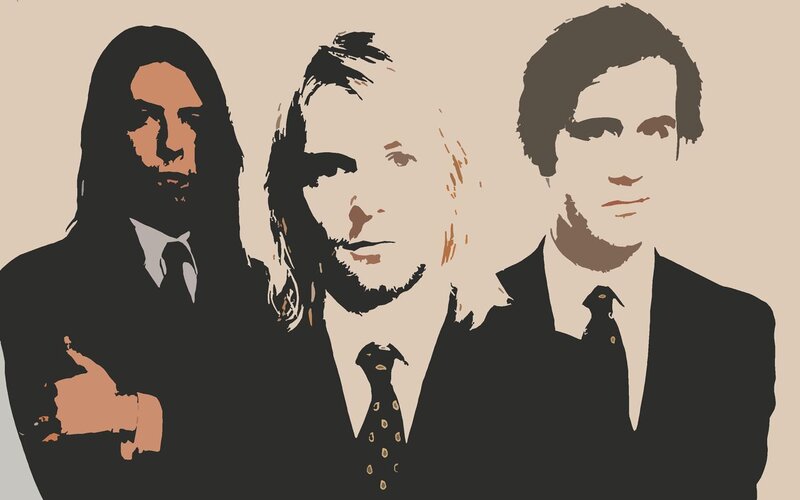 Three Men in Suits — Beige