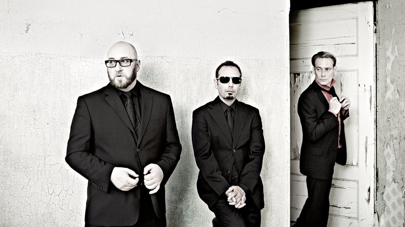 Three Men in Suits — Black, Serious, Photograph, Sunglasses
