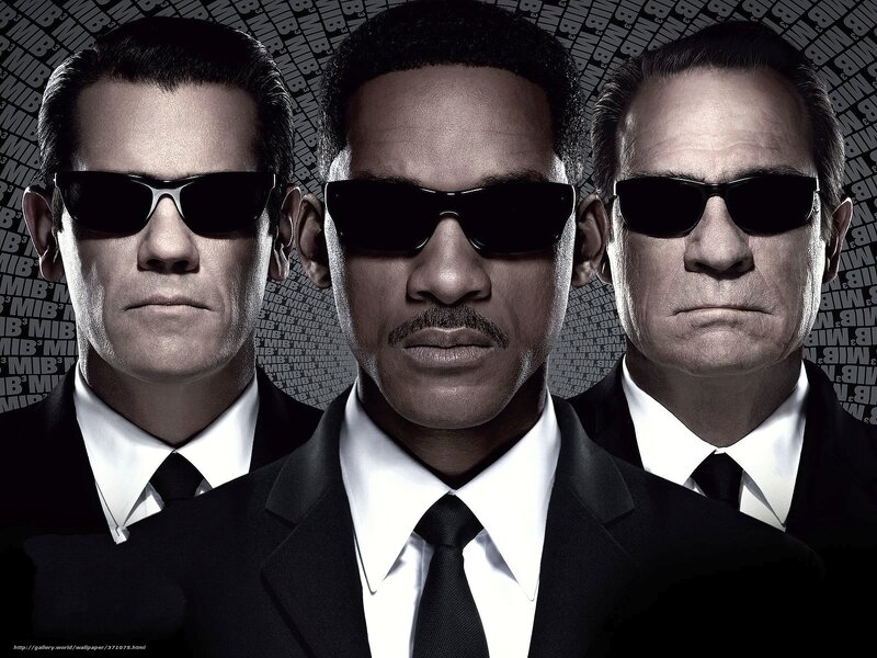 Three Men in Suits — Black, Serious, Photograph, Sunglasses, White Shirts