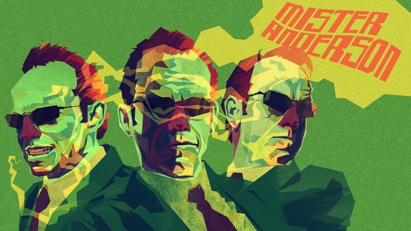 Three Men in Suits — Green, Dramatic