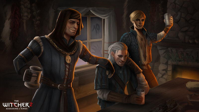 Three Men in Tavern