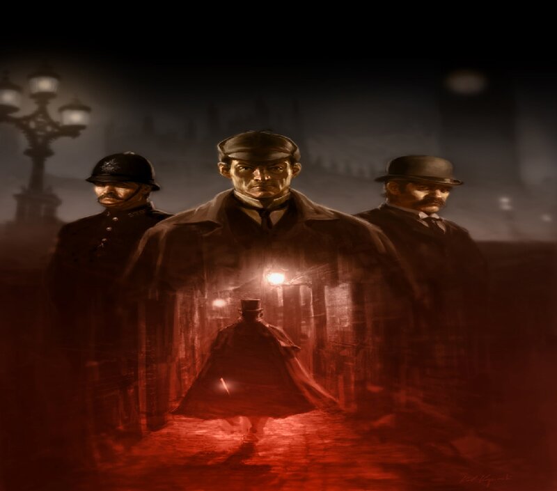 Three Men in Trench Coats