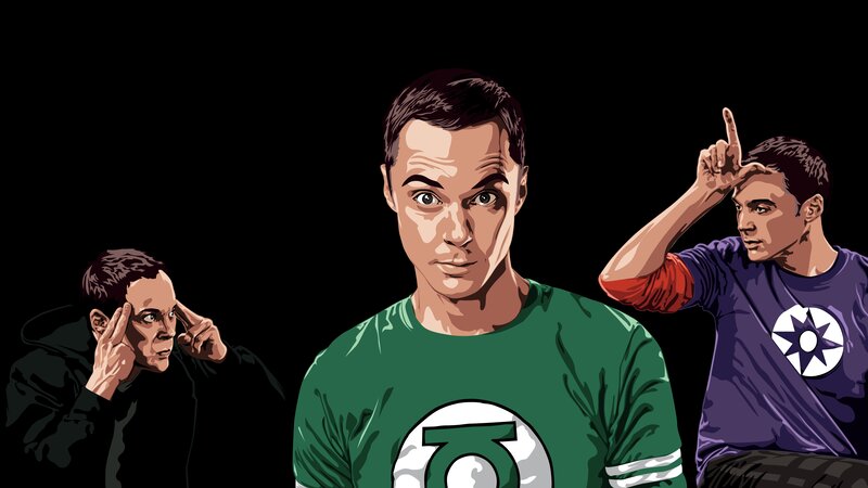 Three Men Making Gestures — Green, Dramatic