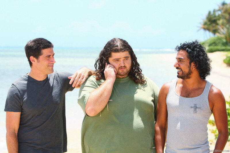 Three men on a beach