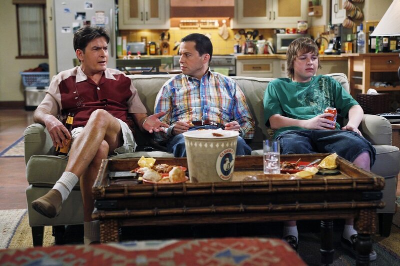 Three Men on a Couch — Beige