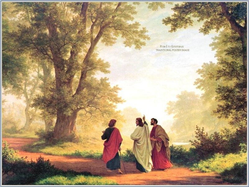 Three Men on a Path
