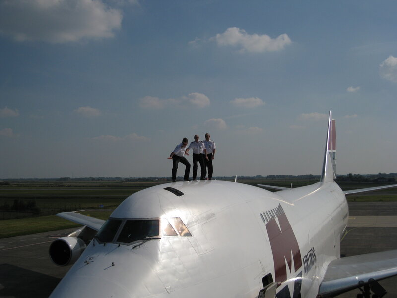 Three Men on Airplane