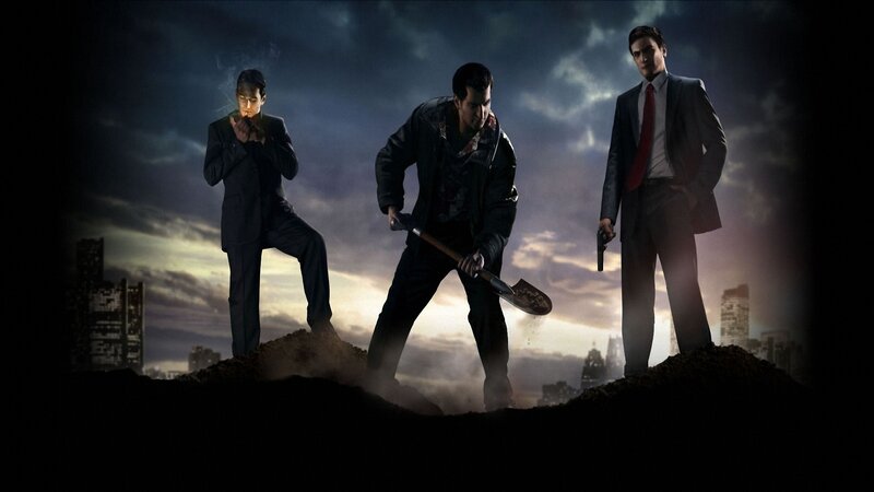 Three Men on Mounds