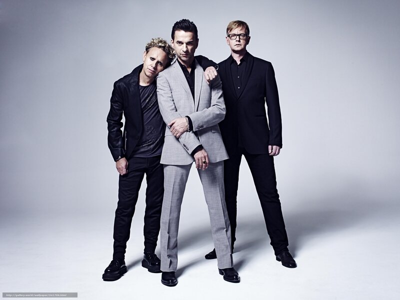 Three Men Posing — Gray