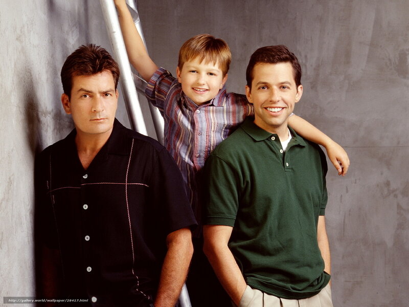 Three Men Posing — Green