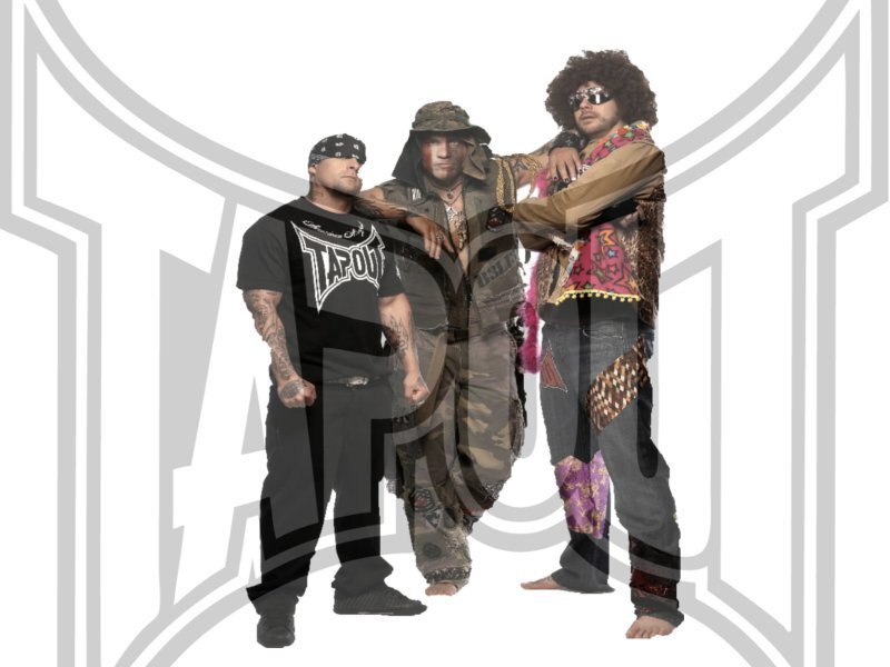 Three Men Posing Together — Black