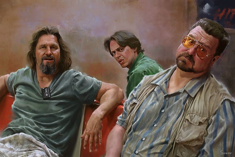 Three Men Sitting — Brown, Relaxed