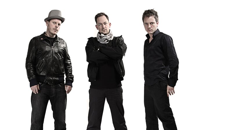 Three Men Standing — Black, Neutral, Photograph, Jacket