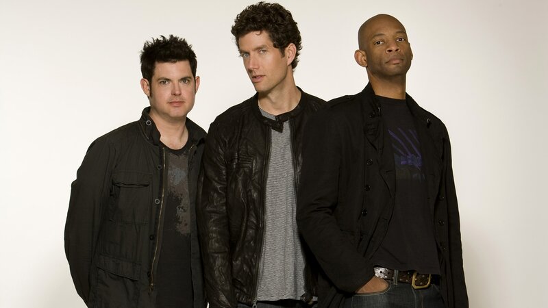 Three Men Standing — Black, Neutral, Photograph, Jackets, T-shirts