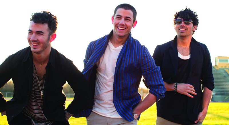 Three Men Standing — Blue, Happy