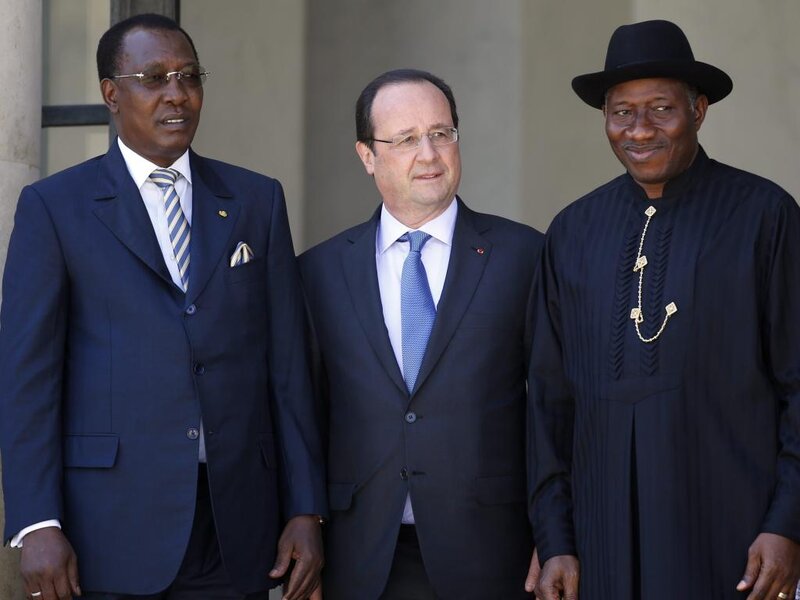 Three Men Standing Together — Blue