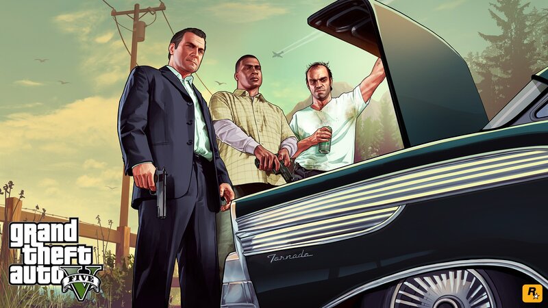 Three Men with Guns — Green, Dramatic, Afternoon